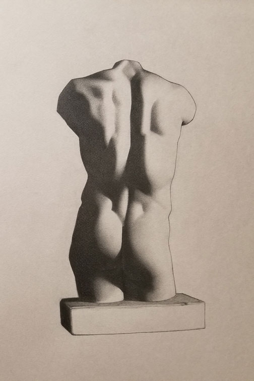 Bargue drawing, pencil