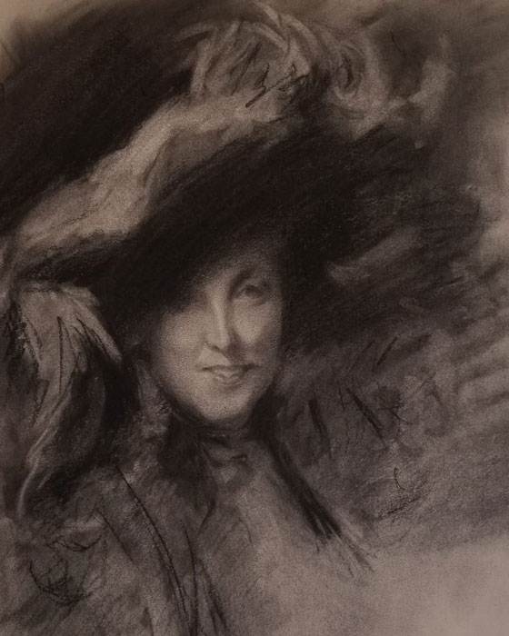 Charcoal drawing