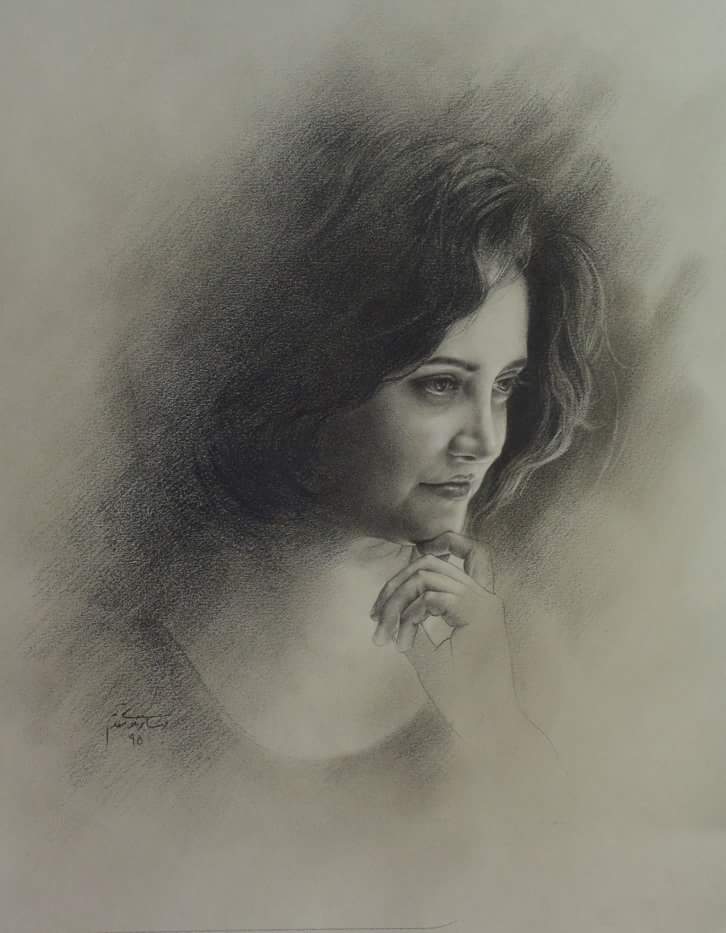 Hanieh, pencil drawing